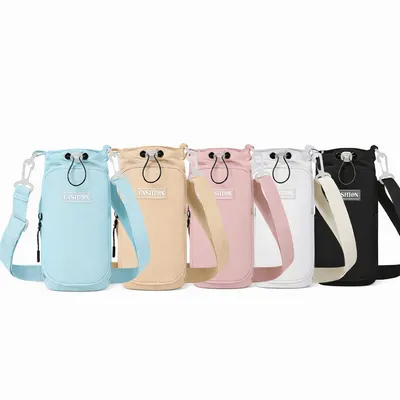 Bolsa Transversal Feminina com Cordão Seis Cores Disponíveis Material em Nylon, Tamanho