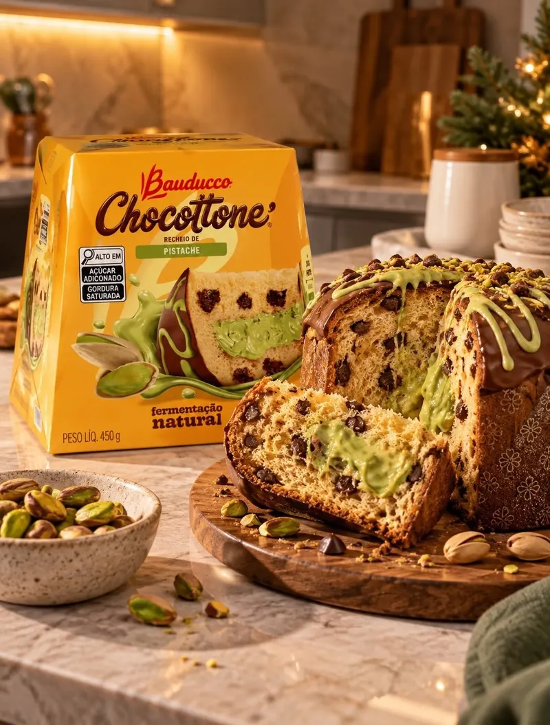 Chocottone Bauducco Recheio de Pistache 450g