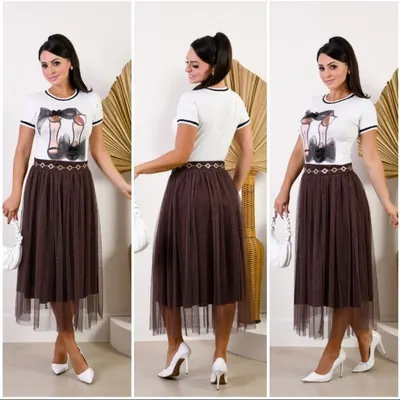 Saia Tule com Glitter Feminina Midi Luxo Moda Evangélica para Igreja e Congresso