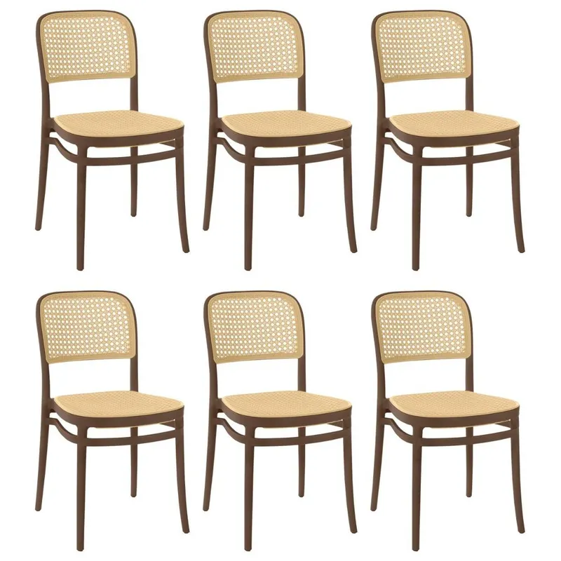 Kit 6 Cadeiras de Jantar Roma para Sala e Cozinha