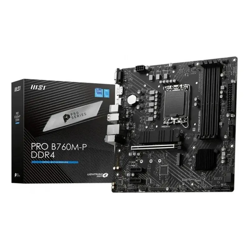 Placa Mae Msi Pro B760m-P Ddr4, Socket Lga 1700, Chipset B760, Pro-B760m-P-Ddr4