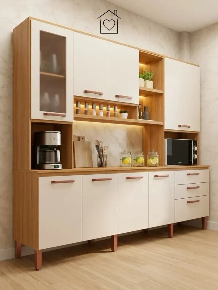 Armário de Cozinha Celeste 100% MDF 8 Portas e 3 Gavetas