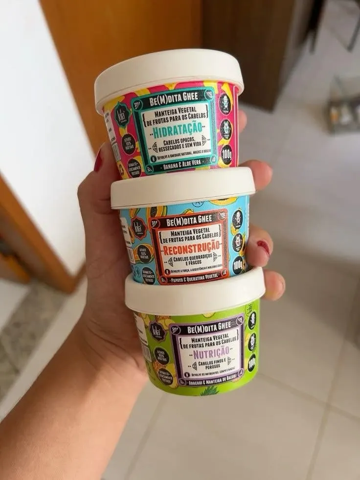 Kit Feira Cronolola Bemdita Ghee 100g Nutrição Hidratação e Reconstrução