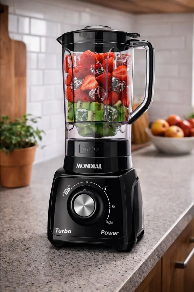 Liquidificador 3 velocidades 550W Turbo Power - L-99-FB - Mondial