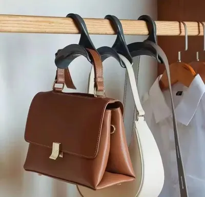 4 peças de ganchos organizadores duráveis para varão de armário para bolsas, chapéus, cachecóis, xales, gravatas - rack
