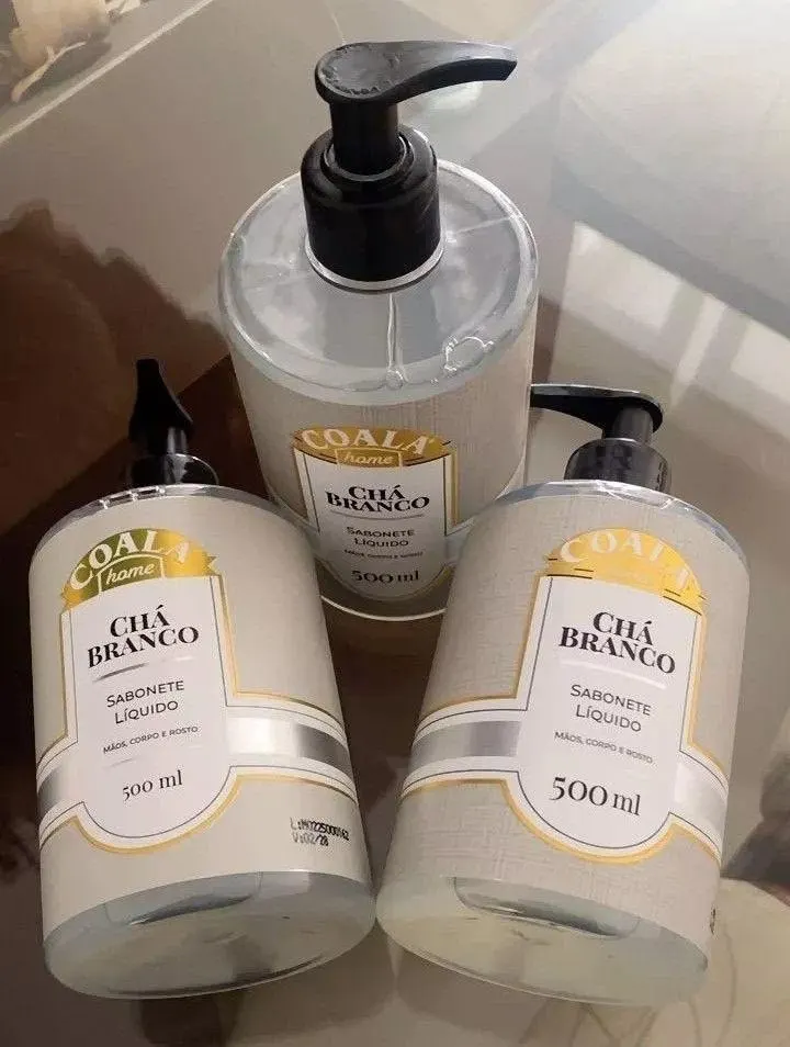 Kit Coala 3 Sabonetes Líquido Chá Branco 500ml