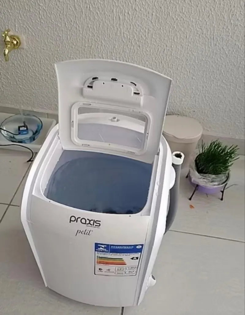 Mini Lavadora Praxis 1,2 kg Petit Branca 127V