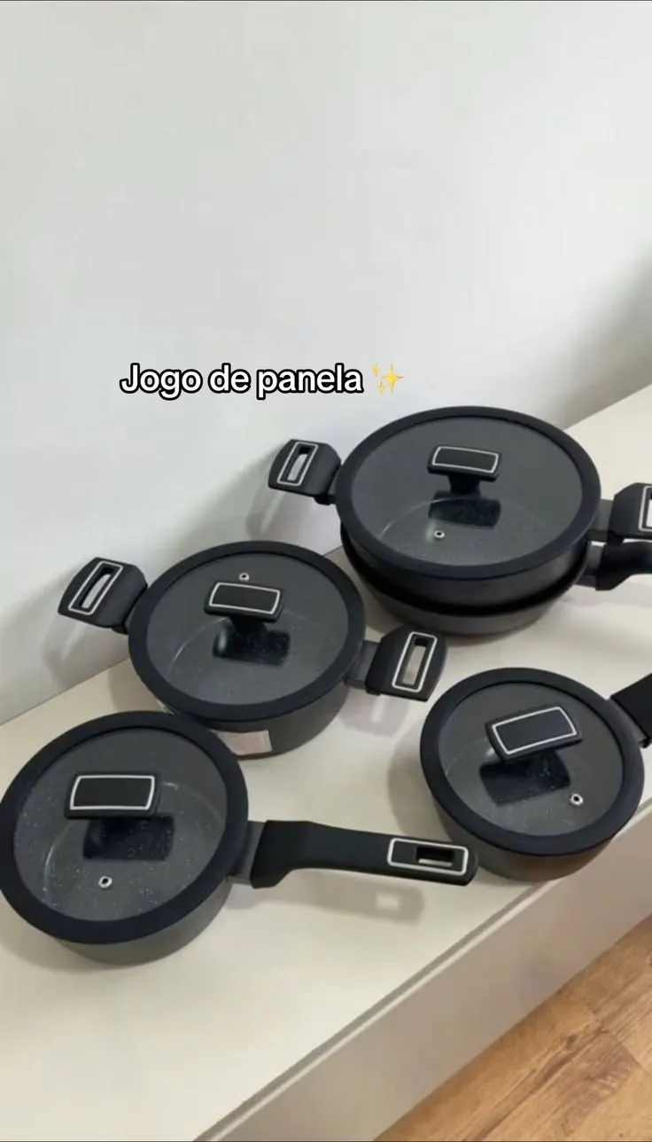 Jogo De Panelas 5 Peças Por Indução Com Revestimento Antiaderente Cerâmico Soft Touch - Premium