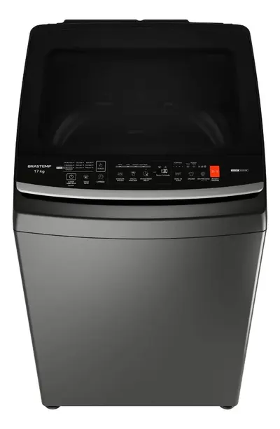 Máquina de Lavar Brastemp 17Kg Cinza Platinum com Design Infinity e Soft Close - BW17LTA