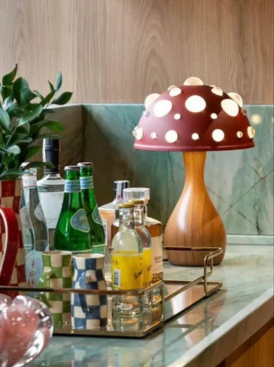 Luminária Cogumelo Decorativa 3 Modos De Luz Recarregável Para Quarto Sala Decoração De Casa