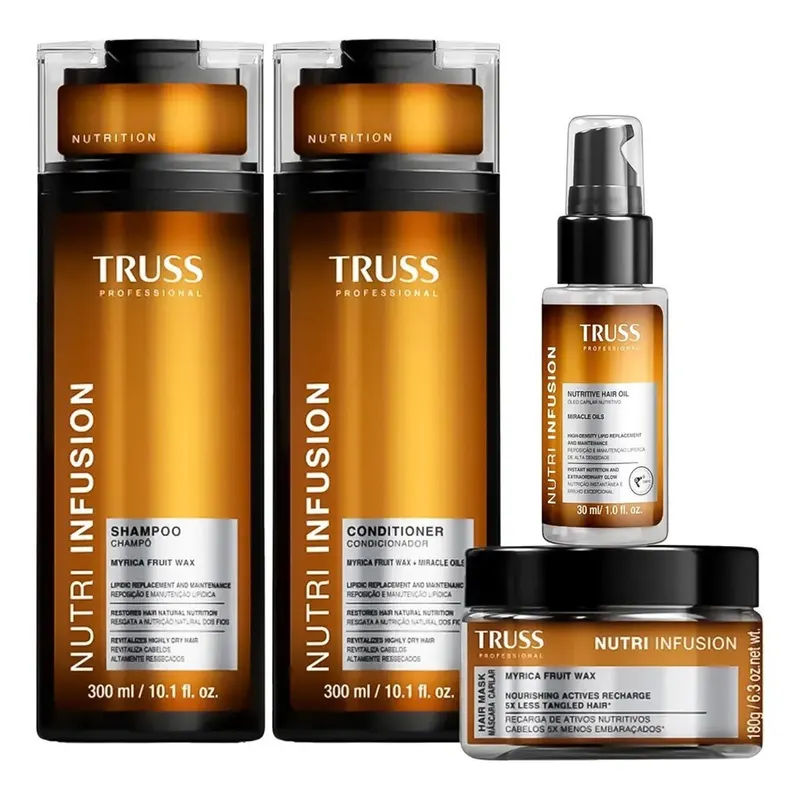 Kit Truss Nutri Infusion Shampoo Condicionador Máscara Óleo!