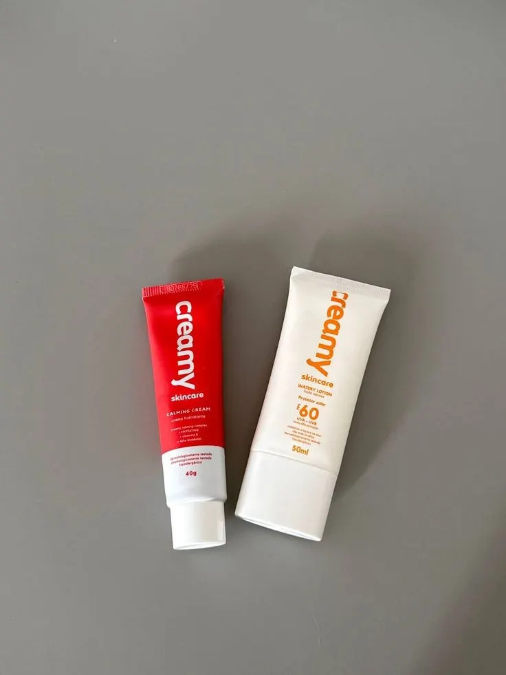 Kit Duo Protetor Solar FPS60 + Gel Creme Hidratante Facial Calming Cream - Creamy Skincare