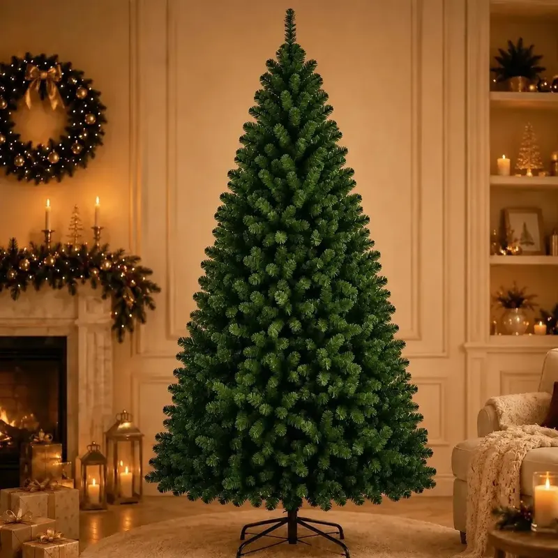 Árvore De Natal Grande 2,10 Metros Pinheiro Tradicional 1000 Galhos Cheia Verde Luxo.