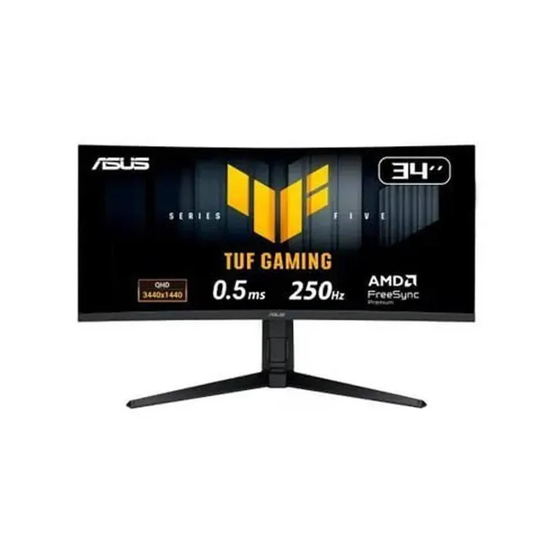 Monitor Gamer Curvo ASUS TUF 34", WQHD, 250Hz, 0.5ms, Fast VA, Som Integrado