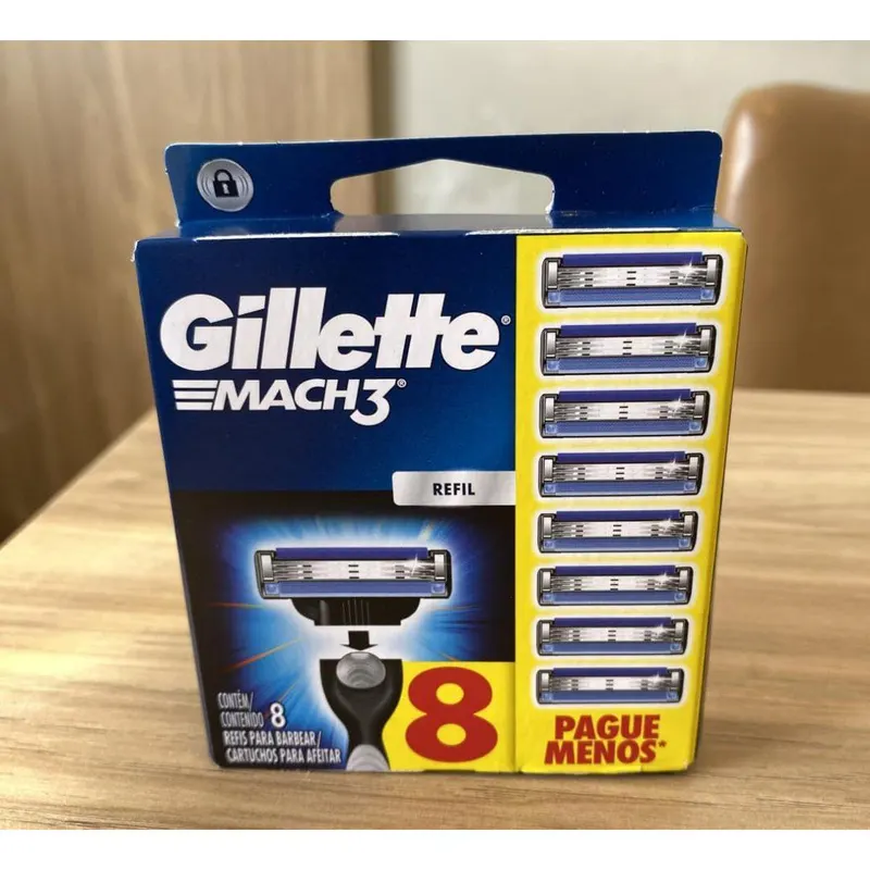 Gillette Mach3 Carga para Aparelho de Barbear com 8 Unidades