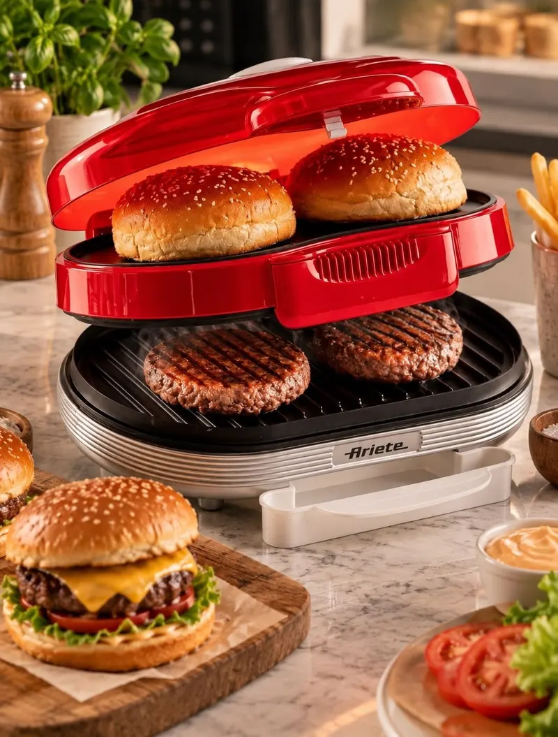 Hamburgueira Grill Elétrico Party Time Vermelho 1200W Ariete Original