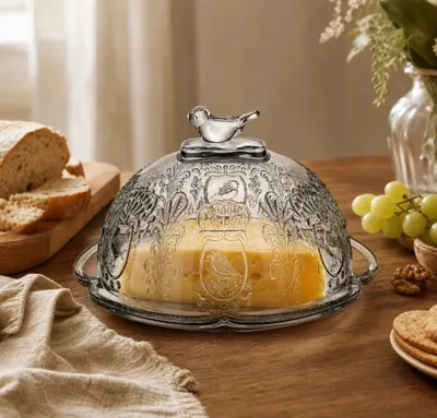 Prato com Tampa Canary Cristal 20xA14cm -L Hermitage