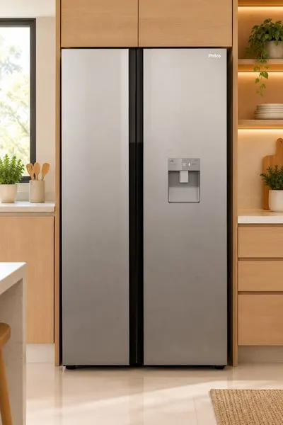 Refrigerador Side By Side Philco 486L Inox Eco Inverter PRF504ID