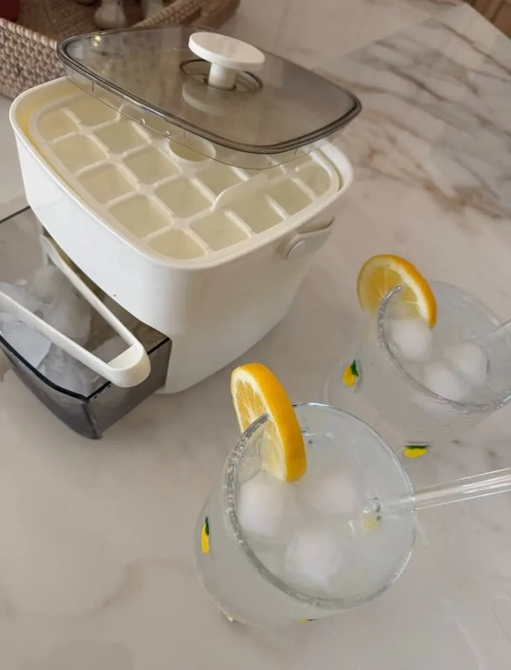 Forma de Gelo com Dispenser e Botão Solta Fácil com 1 Toque