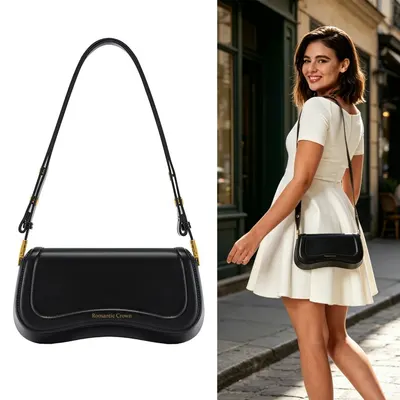 ROMANTIC CROWN Bolsa de Ombra Feminina com Alça Ajustável, Bolsa Feminina Elegante com