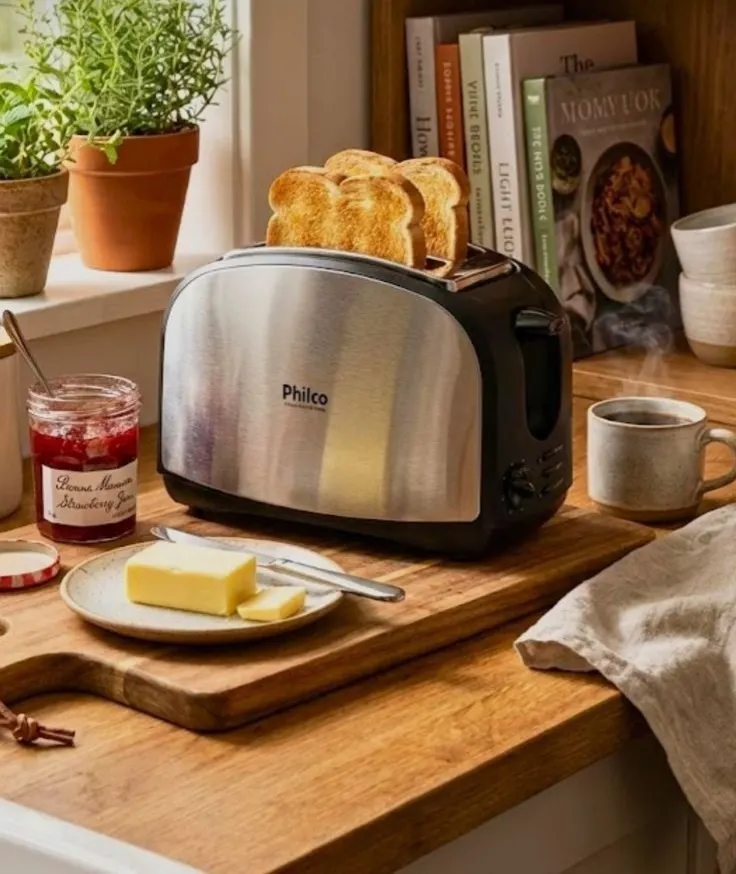 Torradeira Philco Inox 3 funções 900W French Toast