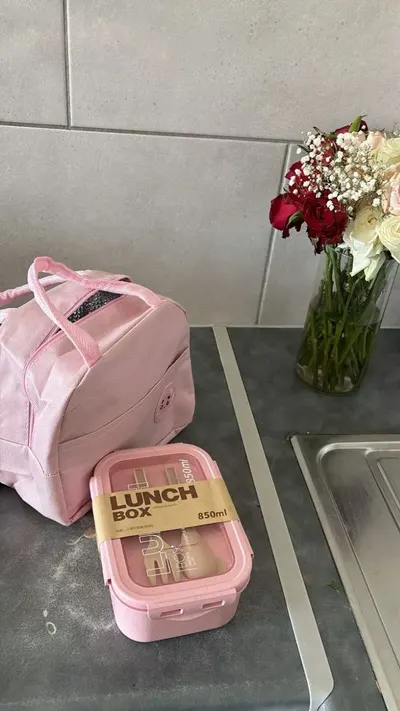 Marmita para Estudantes e Trabalhadores, Conjunto Portátil com Compartimentos, Aquecível no Micro-ondas