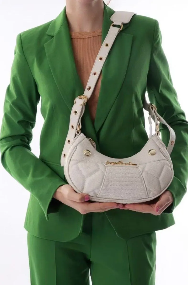 Bolsa Baguete Couro Ilhoses Off Luiza Barcelos