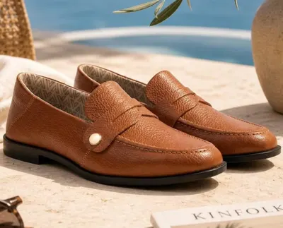 Mocassim Mara Feminino Vittal Couro Legítimo Duas Fivelas Confortável Espuma Calcanhar Elegante
