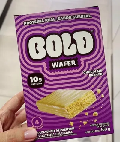 BOLD WAFER CHOCOLATE BRANCO 40G - KIT 4 UND.