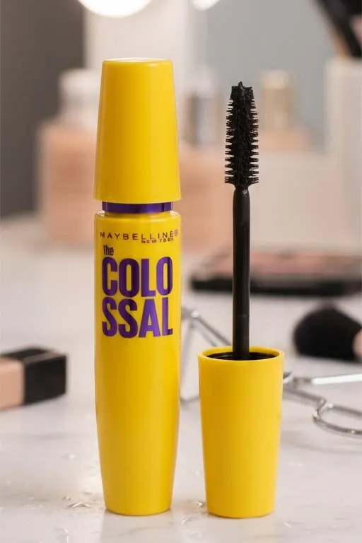 Máscara de Cílios Lavável, Longa Duração, 9x Mais Volume, Cor Preto, The Colossal Volum' Express Maybelline NY, 8ml