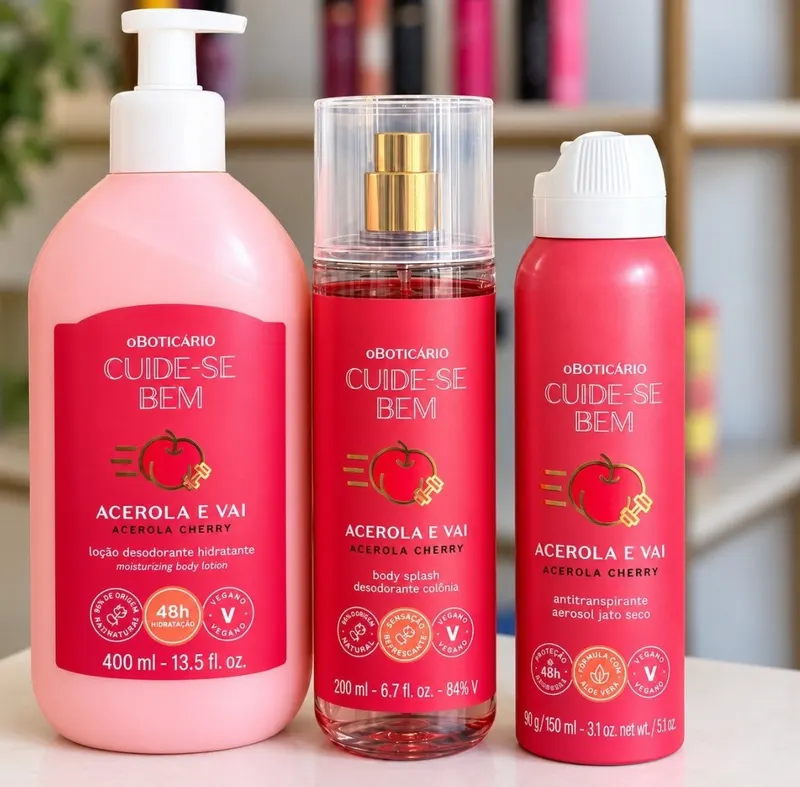Combo Cuide-se Bem Acerola E Vai: Loção + Splash + Aerossol