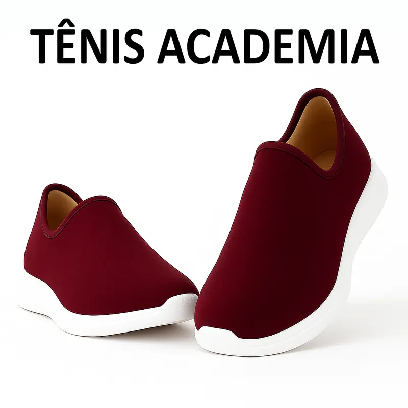 Tênis Meia Feminino Slip On Calce Fácil Leve Confortável Ortopédico Caminhada Academia