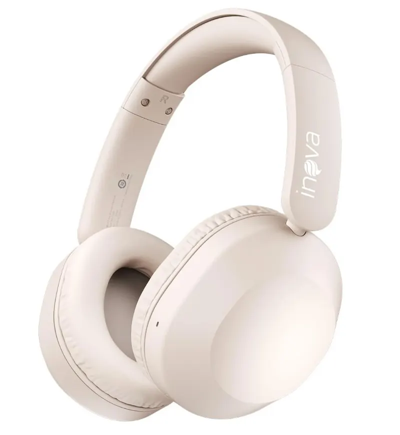 INAVA Headphone Bluethooth, 25h, Áudio Hi-Res, Headset com Microfone, ENC, Fone de Ouvido Bluetooth, Suitable for Travel, Home, and Office Use (Branco...