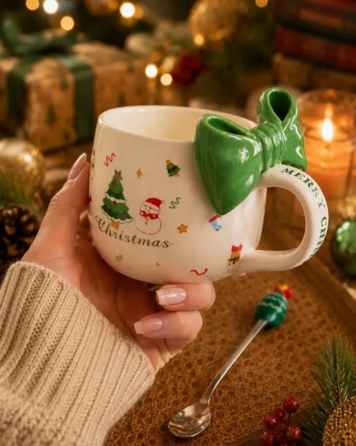 CANECA CHRISTMAS LAÇO VERDE