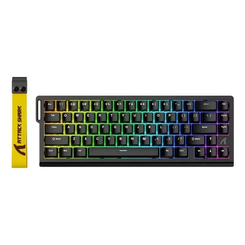 Teclado Magnético Attack Shark X68 He 8000hz Rapid Trigger Cor De Teclado Preto