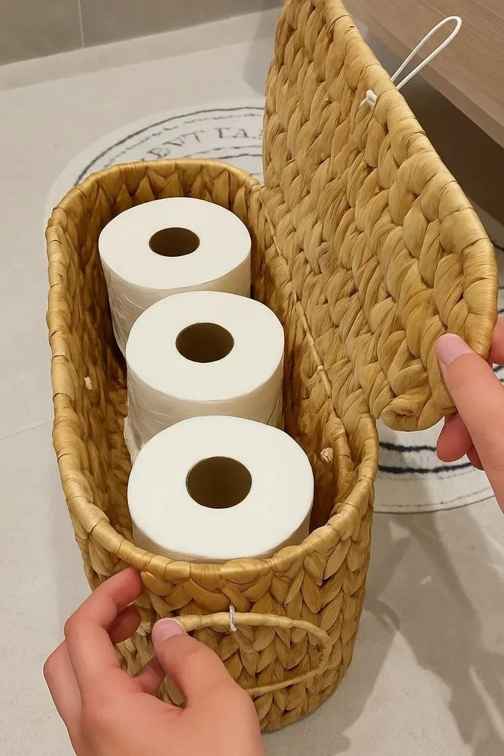 Cesto de Armazenamento de Papel Higiênico Independente - Estante de Armazenamento de Roupas e Brinquedos JMEP