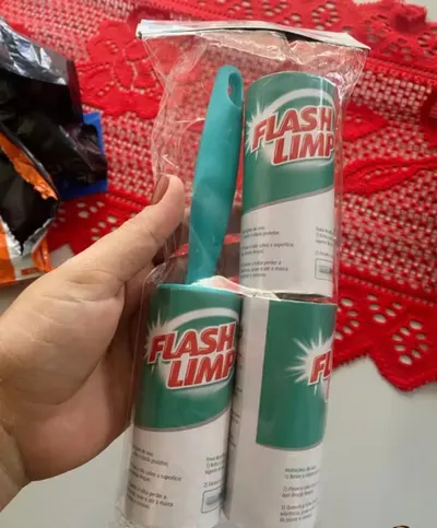 Conjunto Rolo Adesivo E 2 Refis 30 Folhas CST0085 Flash Limp