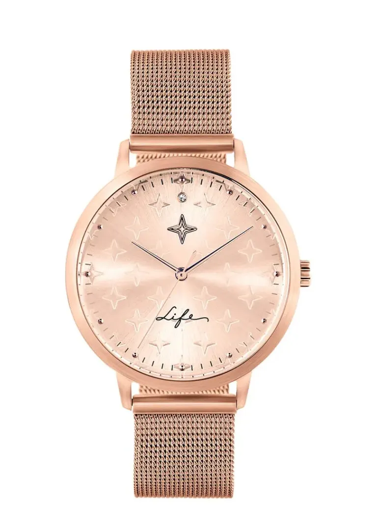 Relógio Life Conquistas Feminino Aço Rosé Rosé