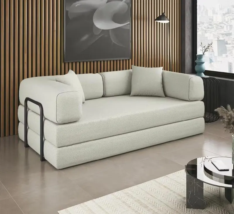 Sofá Cama Casal Compact Air Embalado a Vácuo Moderno e Confortável
