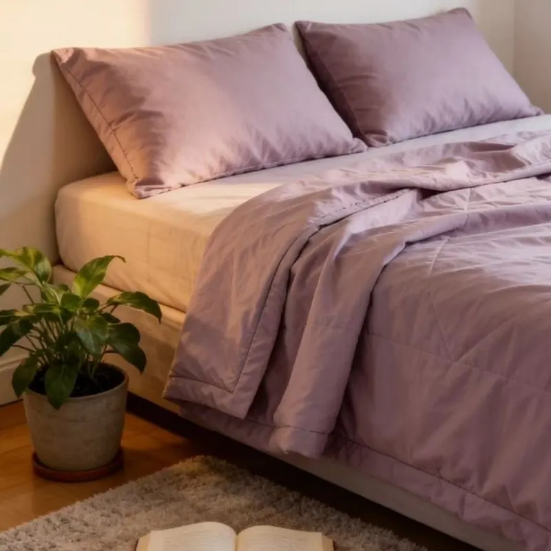 Cobre Leito de Verão Toque de Algodão Lavado 200x230cm | Leve, Fino, Respirável e Macio para Cama Casal/Queen