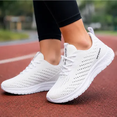 Tênis Feminino Academia Esportivo Corrida e Caminhada Leve Macio Sapato Fitness
