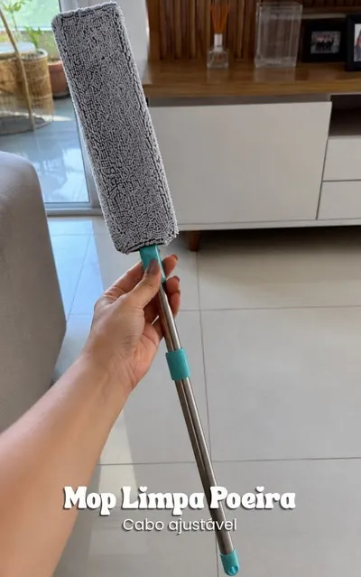 Espanador de Pó Mop Limpa Poeira Flexível Retrátil Limpador Lugar Estreito de Aço Plástico Poliéster