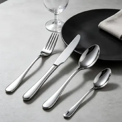 24 Pcs Garfo Faca Colher Prateado