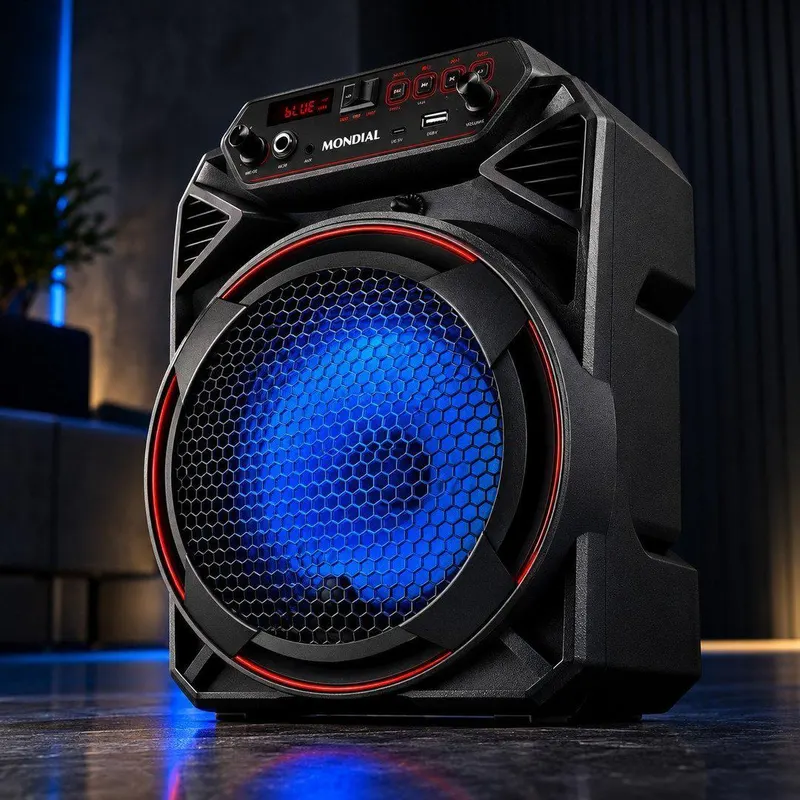 Caixa Amplificada Mondial Preto, 150W Rms, Bivolt CM-150
