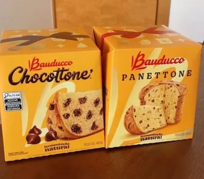 KIT 01 und Panettone Frutas Cristalizadas 400g + 01 und Chocottone 400g Bauducco