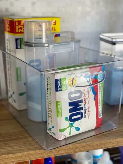 Caixa Organizadora de Acrilico C/ Tampa P/ Geladeira Cozinha Transparente Banheiro