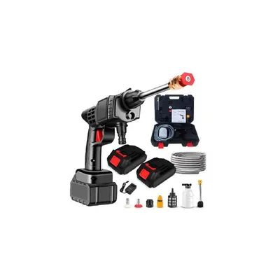Lavadora Lava Jato Portátil Pressão 2 Baterias + Maleta Preto 127/220v 50 Hz X 60 Hz