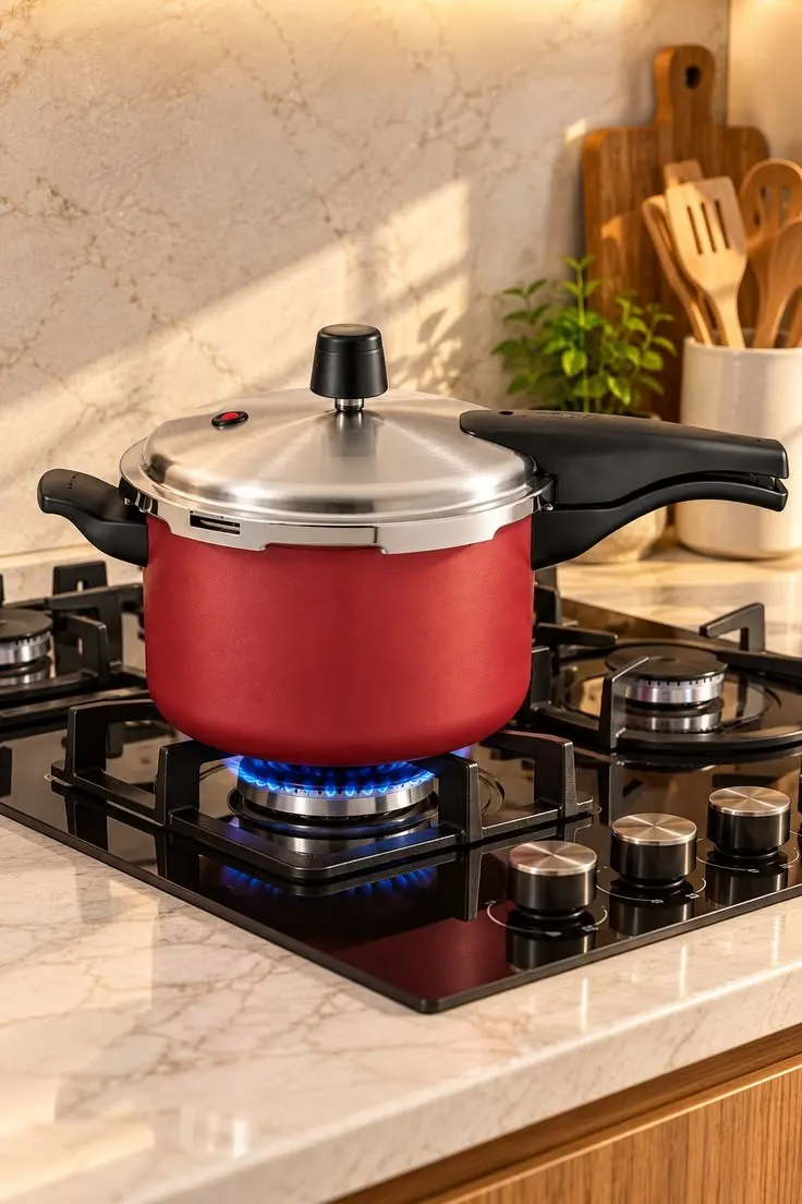 Panela de Pressão Tramontina 4,5 e 6,0 Litros com Fechamento Externo Antiaderente Starflon Max Vancouver