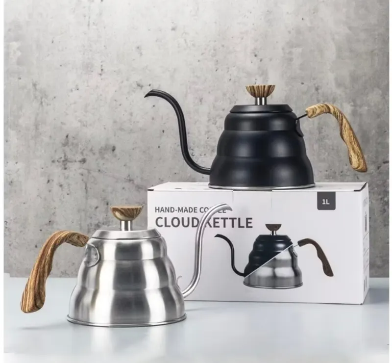 chaleira inox bico de ganso jarra pitcher barista 1L
