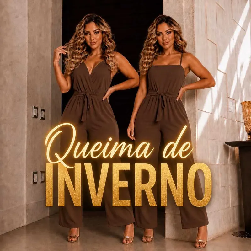 Queima de Inverno!! Macacão longo 2 Em 1 - O mais vendidos! Calça Pantalona casual, moda